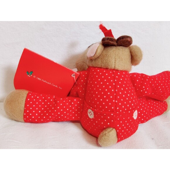 VTG Hallmark 1986 CHRISTMAS Holiday Reindeer Plush Ramona 8" WIDE with Tags - Picture 11 of 11